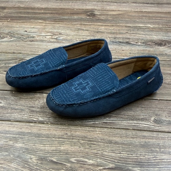 Pendleton Other - Pendleton Mens Size 9 Harding Slipper Blue Suede Southwestern Driver Loafers NEW